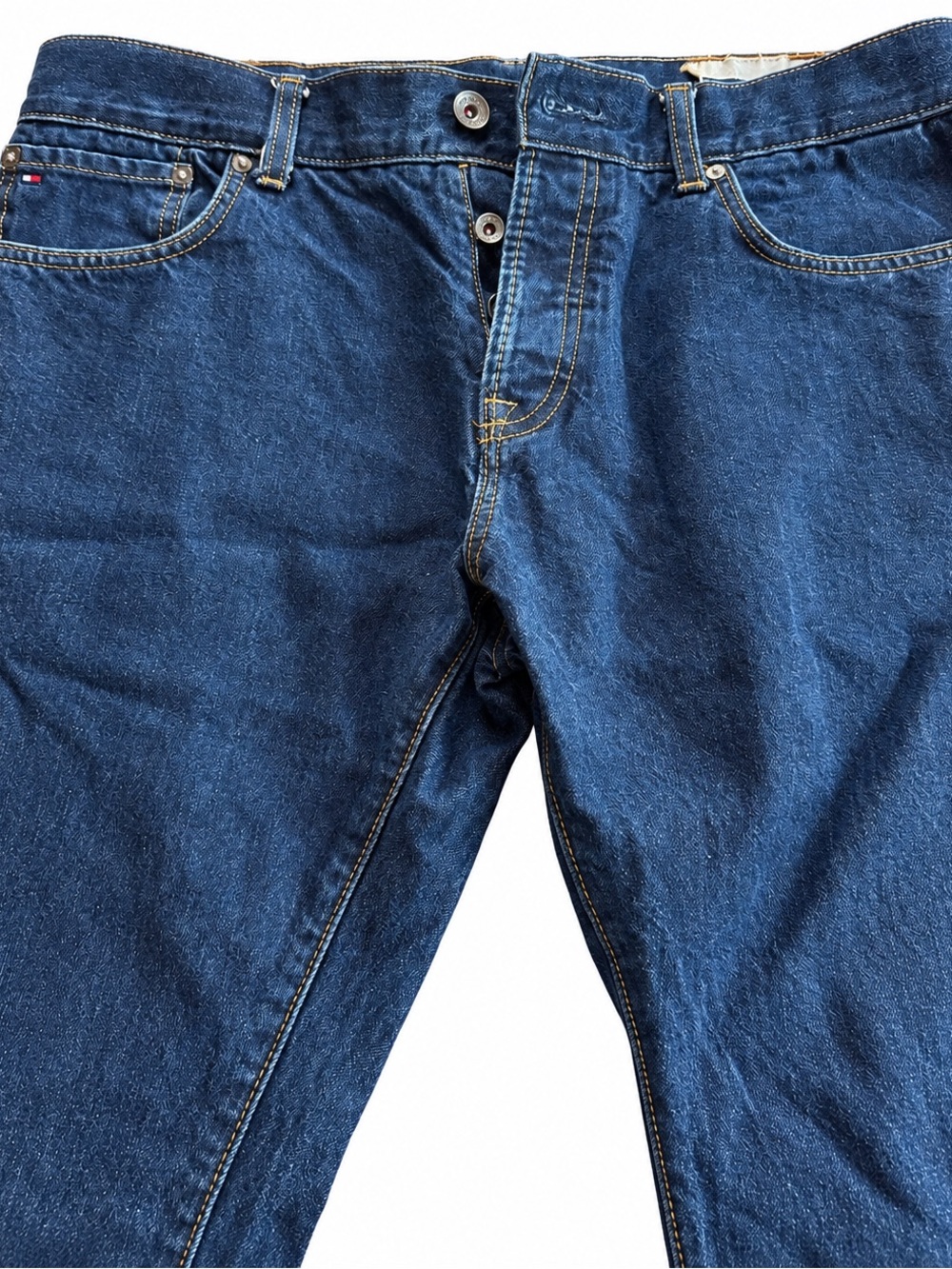 Tommy Hilfiger Men’s Dark Wash Jeans Button Fly 36x30